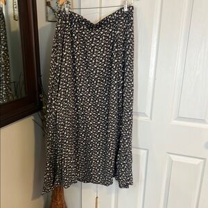 Floral Black and White Women's Skirt